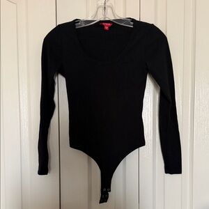Guess Elegant Black Long Sleeve Bodysuit